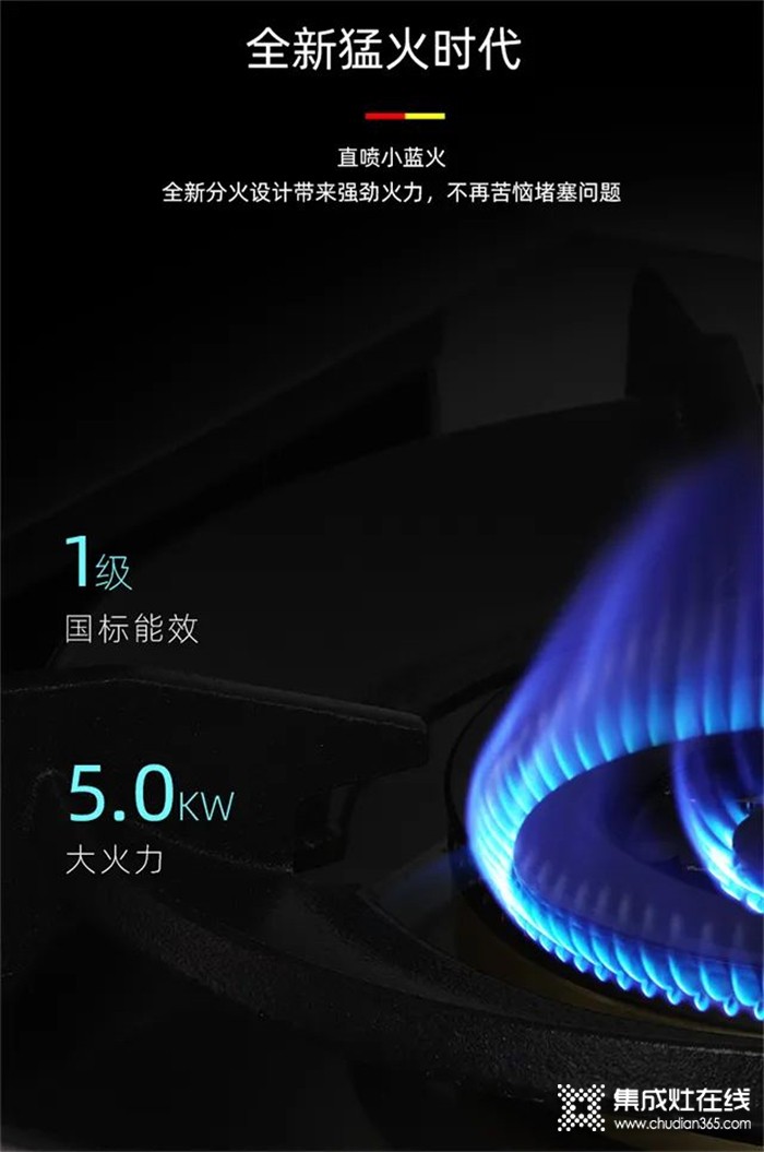 省水省電省燃?xì)獾牡挛髀稍睿阒档脫碛校? /></div>
<div></div>
<div>德西曼集成灶集成的灶具摒棄鐵、鋁制爐頭，采用最高品質(zhì)的純銅分火器，優(yōu)化氣道，燃?xì)夤┙o更均勻高效，火力突破性達(dá)到5.0kW，并且能效等級(jí)為一級(jí)能效。不但爆炒給力炒菜更香，完成一桌菜的速度也更快。</div>
<div></div>
<div>實(shí)驗(yàn)證明，同樣煮沸1000ml水，德西曼集成灶一級(jí)能效5.0kW火力相比二級(jí)能效4.0kW火力集成灶，煮沸時(shí)間縮短了約1/4。</div>
<div></div>
<div style=