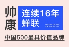 帥康連續(xù)16年蟬聯(lián)“中國500最具價(jià)值品牌”