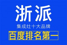 【欣邦今日推薦品牌】浙派集成灶，首選品